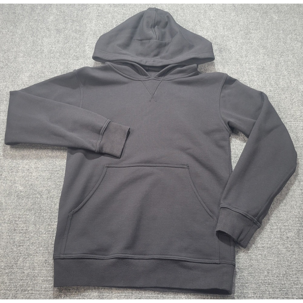 Lululemon Scuba Pullover Hoodie Black Cotton Blend Fleece Sweatshirt